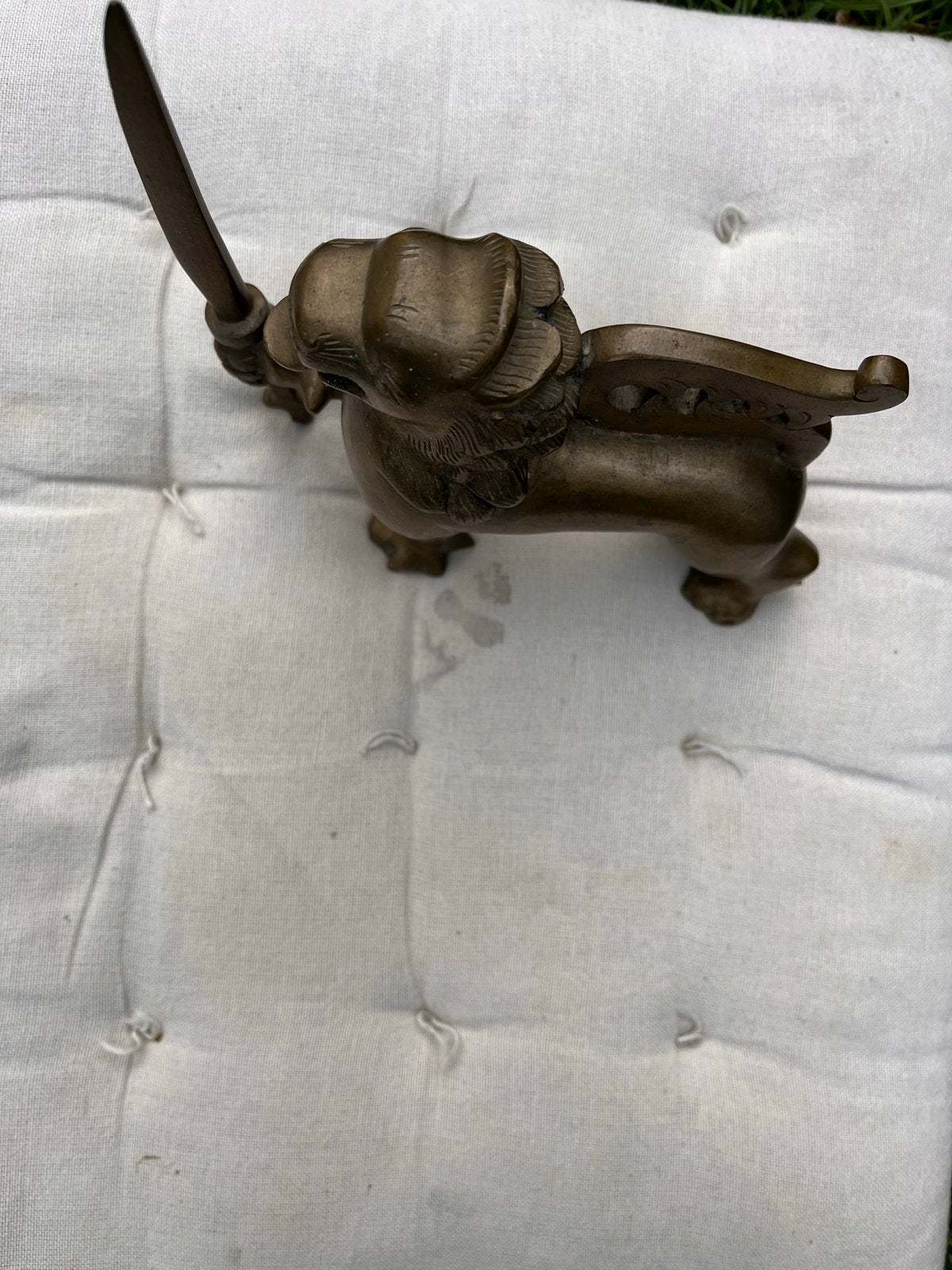 Antiek bronzen leeuw met zwaard - Sri Lanka, Ophalen of Verzenden, Brons