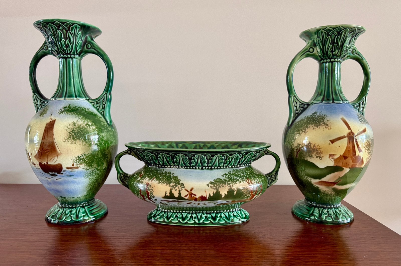 Antieke 3-delige Eichwald kastset – Jugendstil, Ophalen