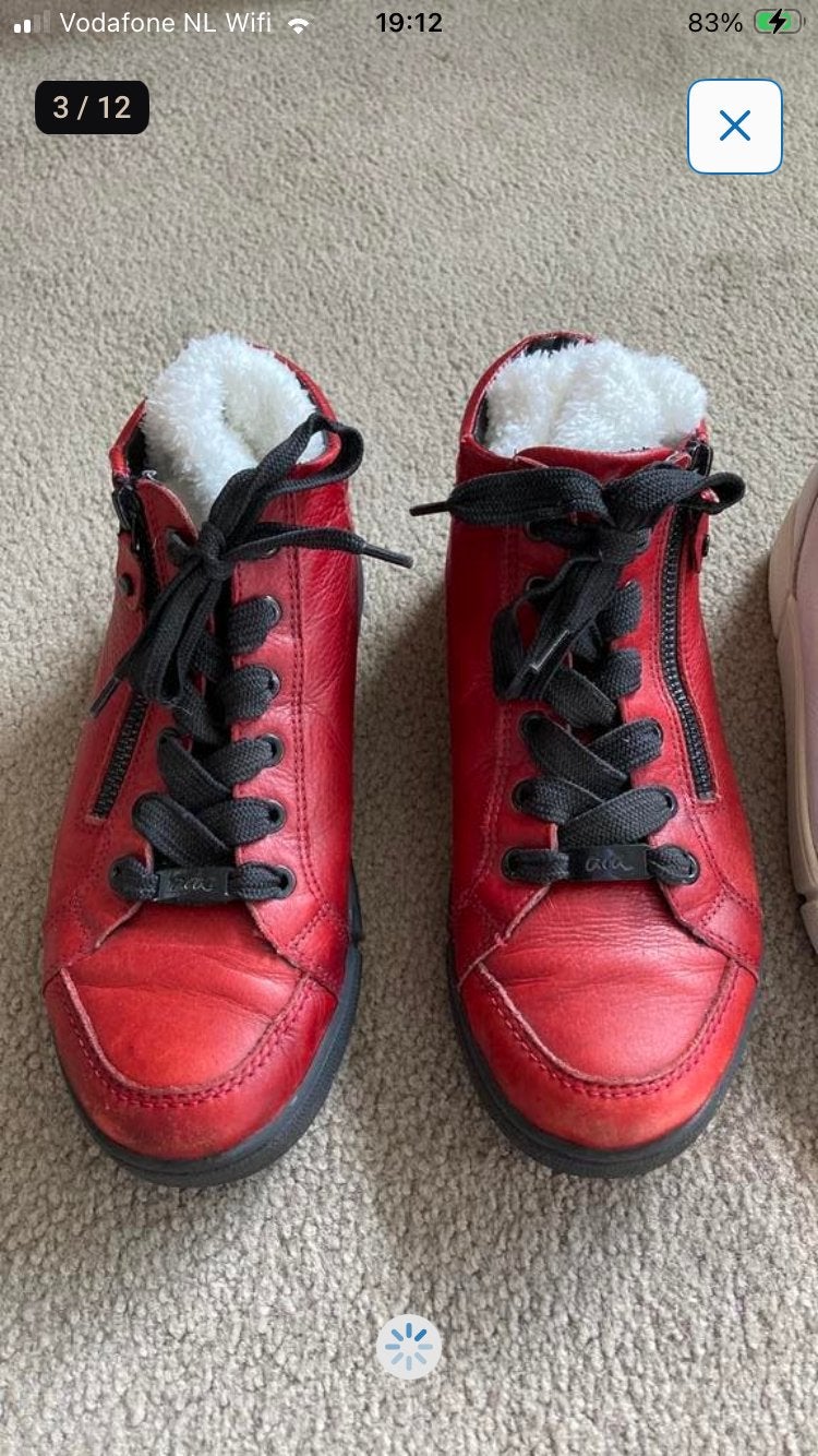 ARA rode schoenen maat 39, Kleding | Dames, Schoenen, Ophalen of Verzenden, Zo goed als nieuw, Rood, Sneakers of Gympen