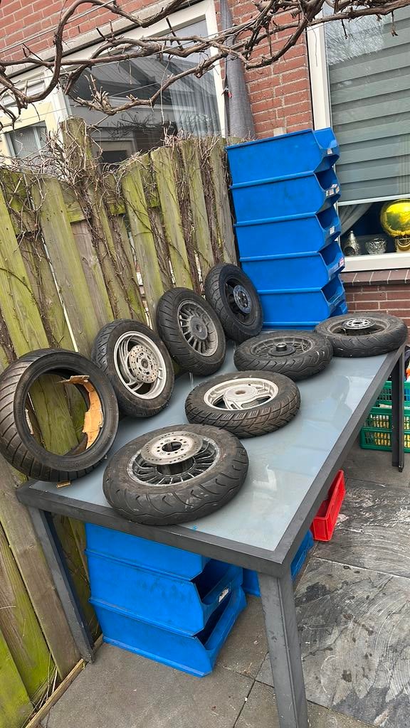 Partij scooter wielen, Ophalen, Gebruikt, Overige typen, Overige merken