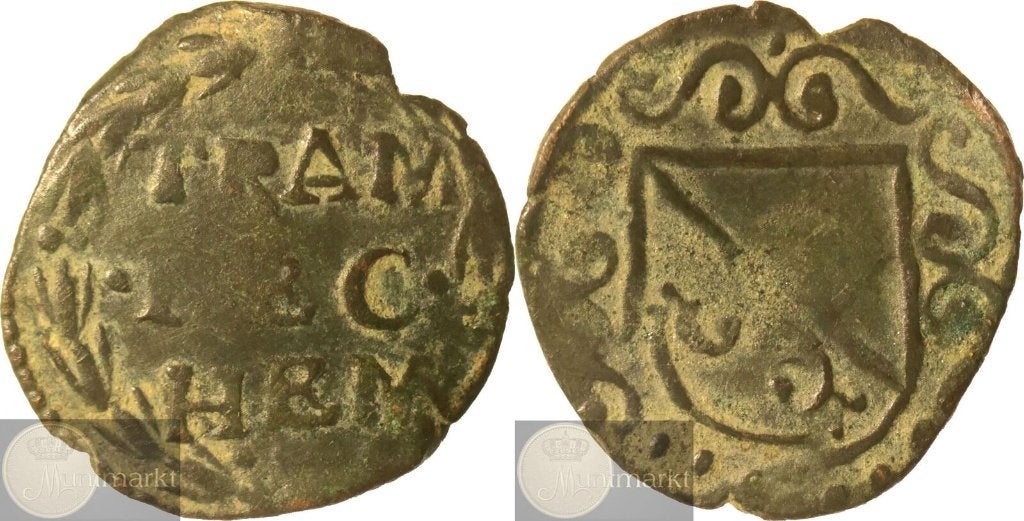 Reckheim - Duit z.j. (ca. 1660), Ophalen of Verzenden, Vóór koninkrijk, Overige waardes, Losse munt