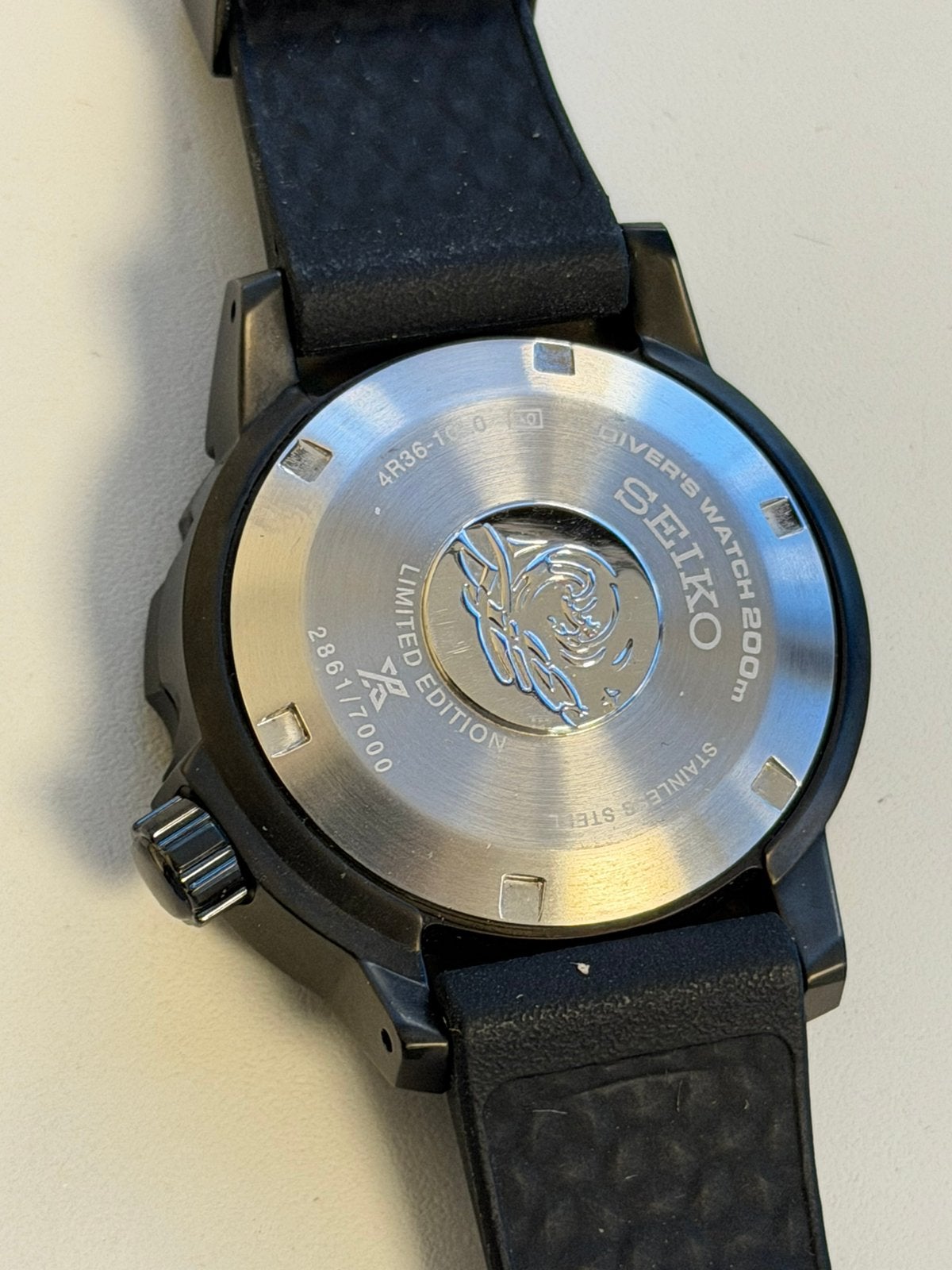 Seiko Prospex Black Monster - Limited Edition automatic, Zwart, Ophalen of Verzenden, Zo goed als nieuw, H