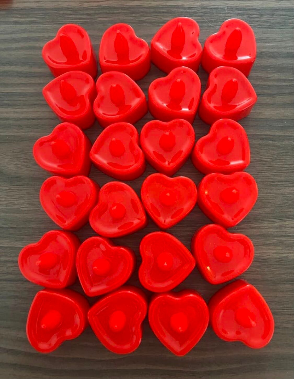 Hartvormige waxinelichtjes - Rood, Overige merken, Waxinelichthouder, Ophalen of Verzenden, Rood