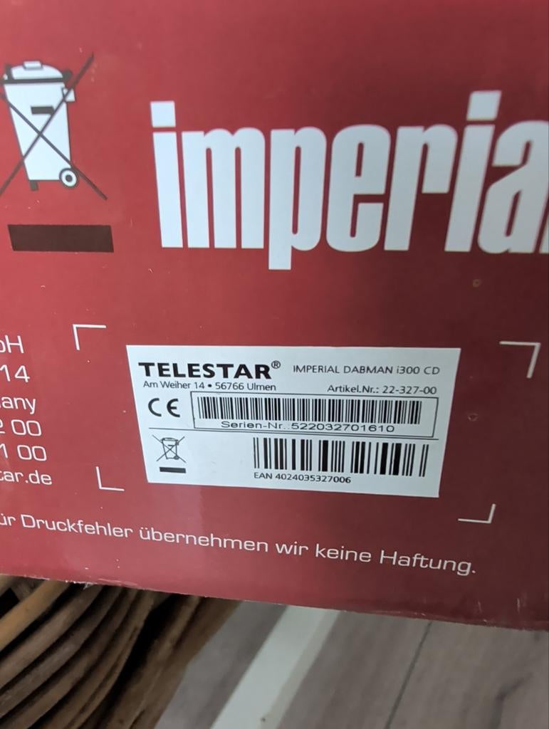 Imperial DABMAN i300 CD, Ophalen of Verzenden