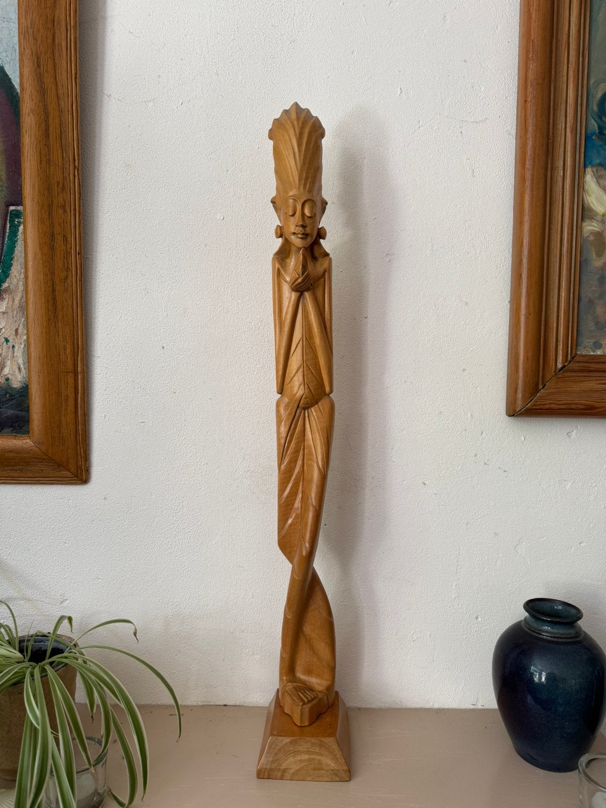Balinees Art Deco Houtsnijwerk, Houtsnijwerk, Art deco, Handgemaakt, Hout