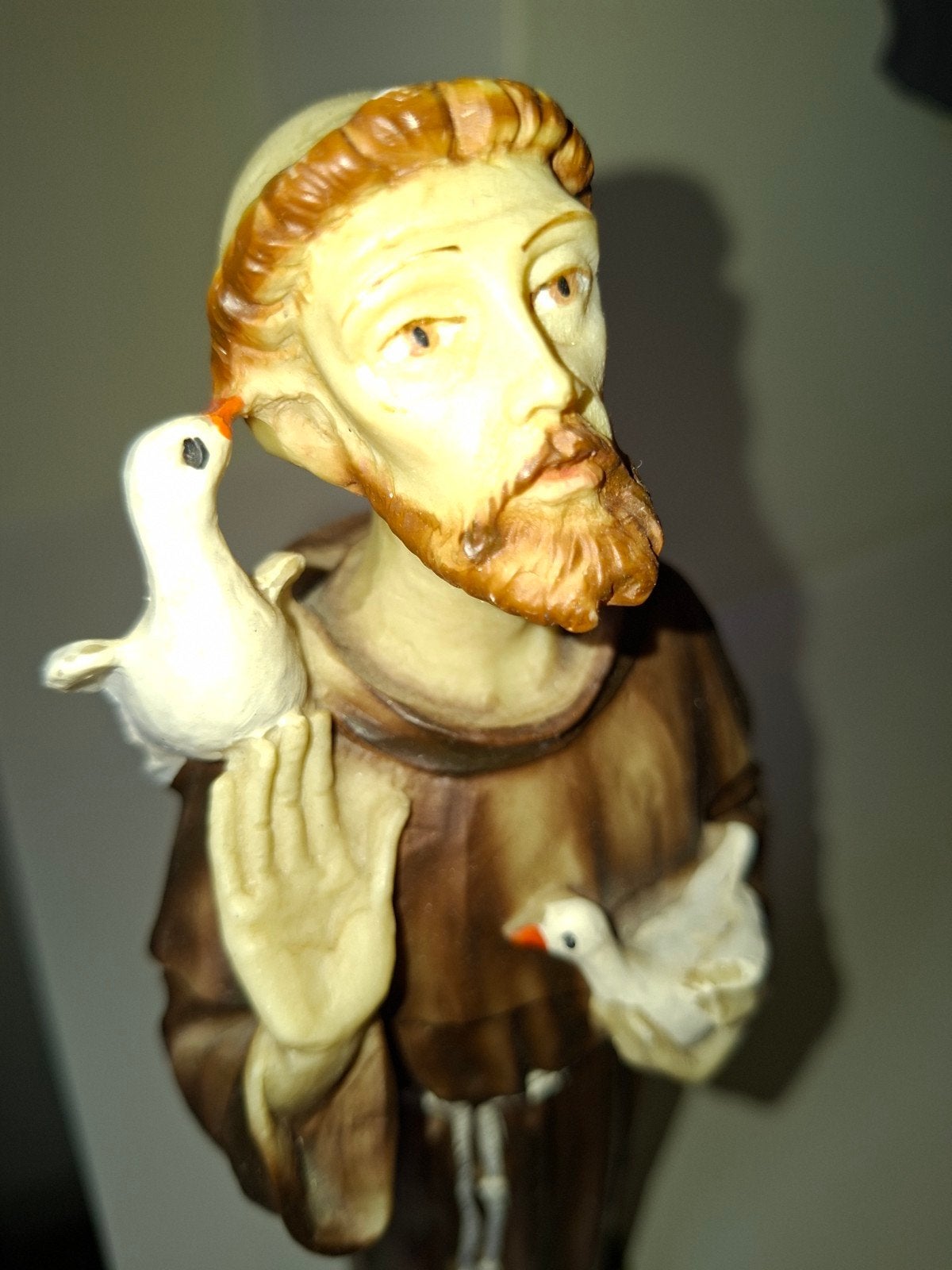 religieus beeld met vredes duif, Ophalen