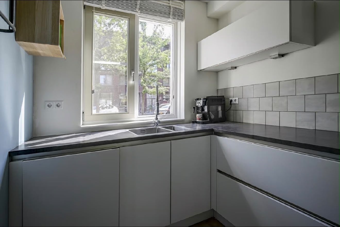 Keller Keuken wit L-vorm met gasstel en afzuigkap, Gebruikt, Wit, Hoekkeuken, Ophalen of Verzenden
