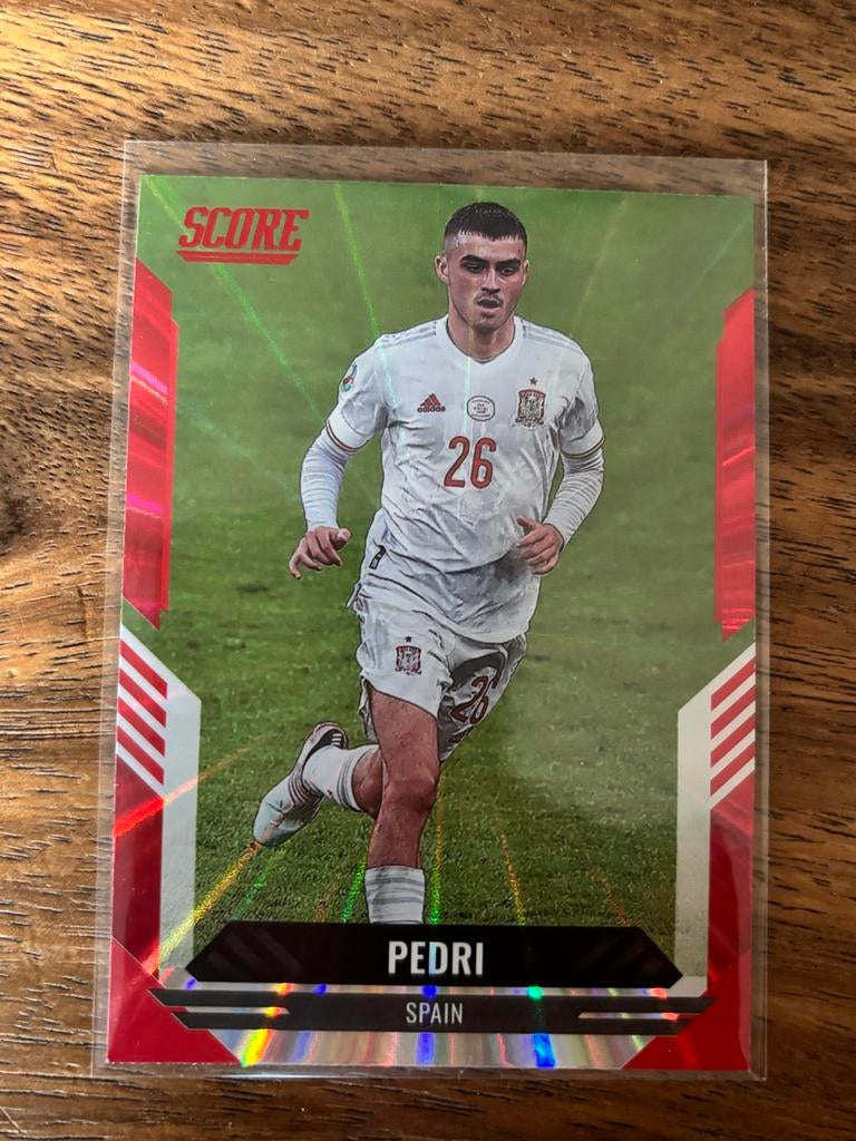 Pedri Score Soccer Spelerskaart Spanje, Ophalen of Verzenden, Nieuw, Buitenlandse clubs, Spelerskaart