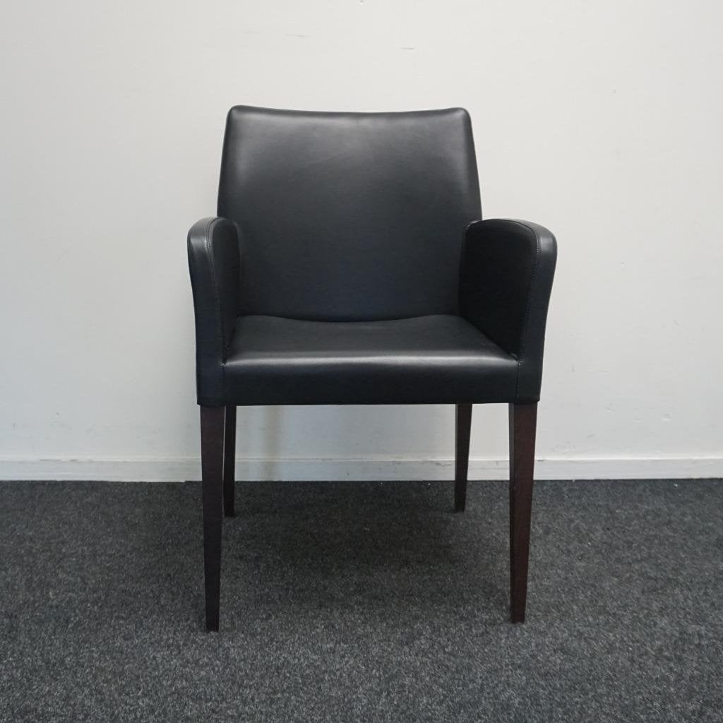 Poltrona Frau Liz Design Stoelen | Donkerbruin Leer, Gebruikt, -, Ophalen of Verzenden, -