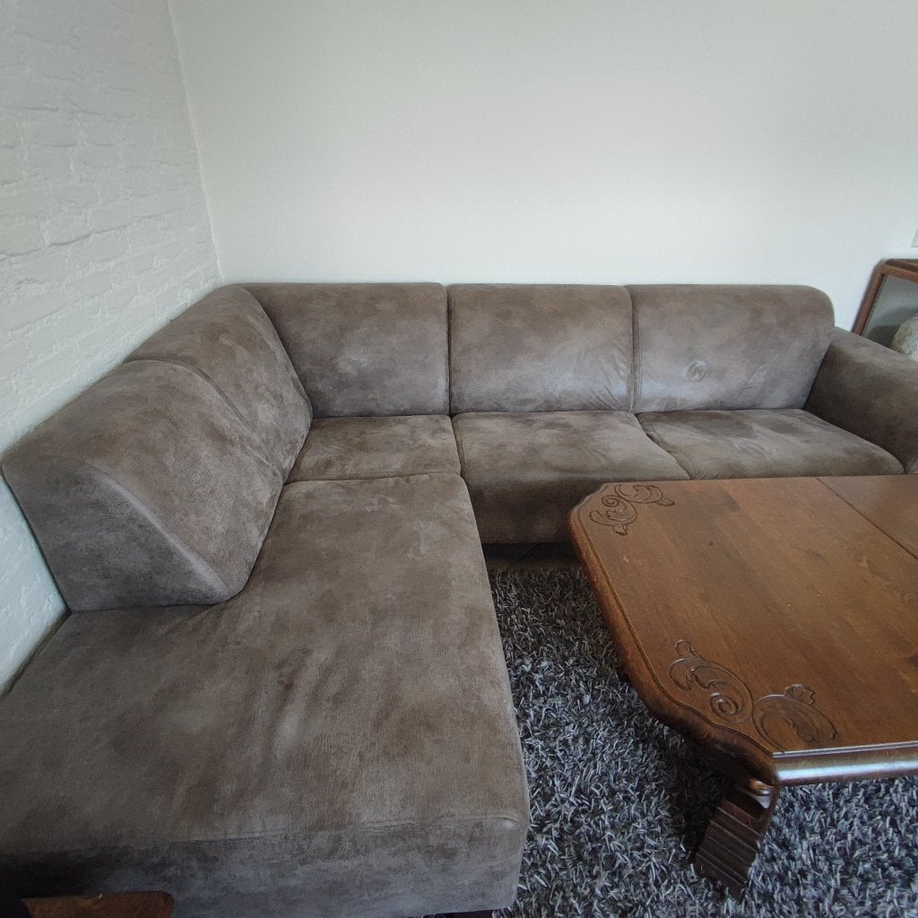 Loungebank, Huis en Inrichting, Banken | Bankstellen, Ophalen, Gebruikt, Vierpersoons of meer