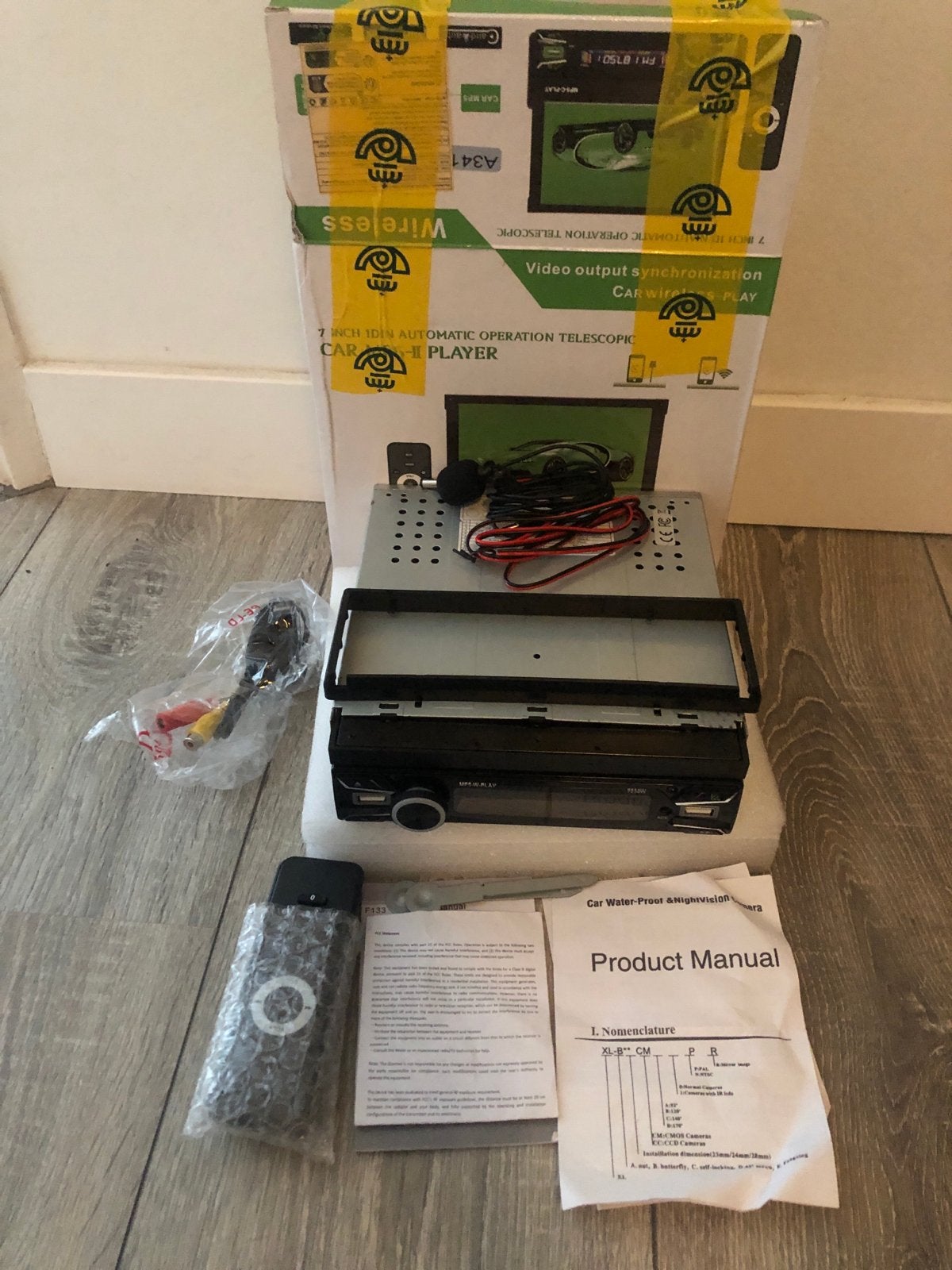 7 inch 1DIN Auto Radio MP5-C-PLAY met uitschuifbaar scherm, Auto diversen, Autoradio's, Ophalen, Zo goed als nieuw