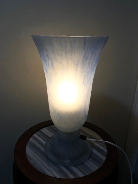 Lamp Murano Design Scavo blauwe glaspasta Vintage😍💎👌, Ophalen of Verzenden