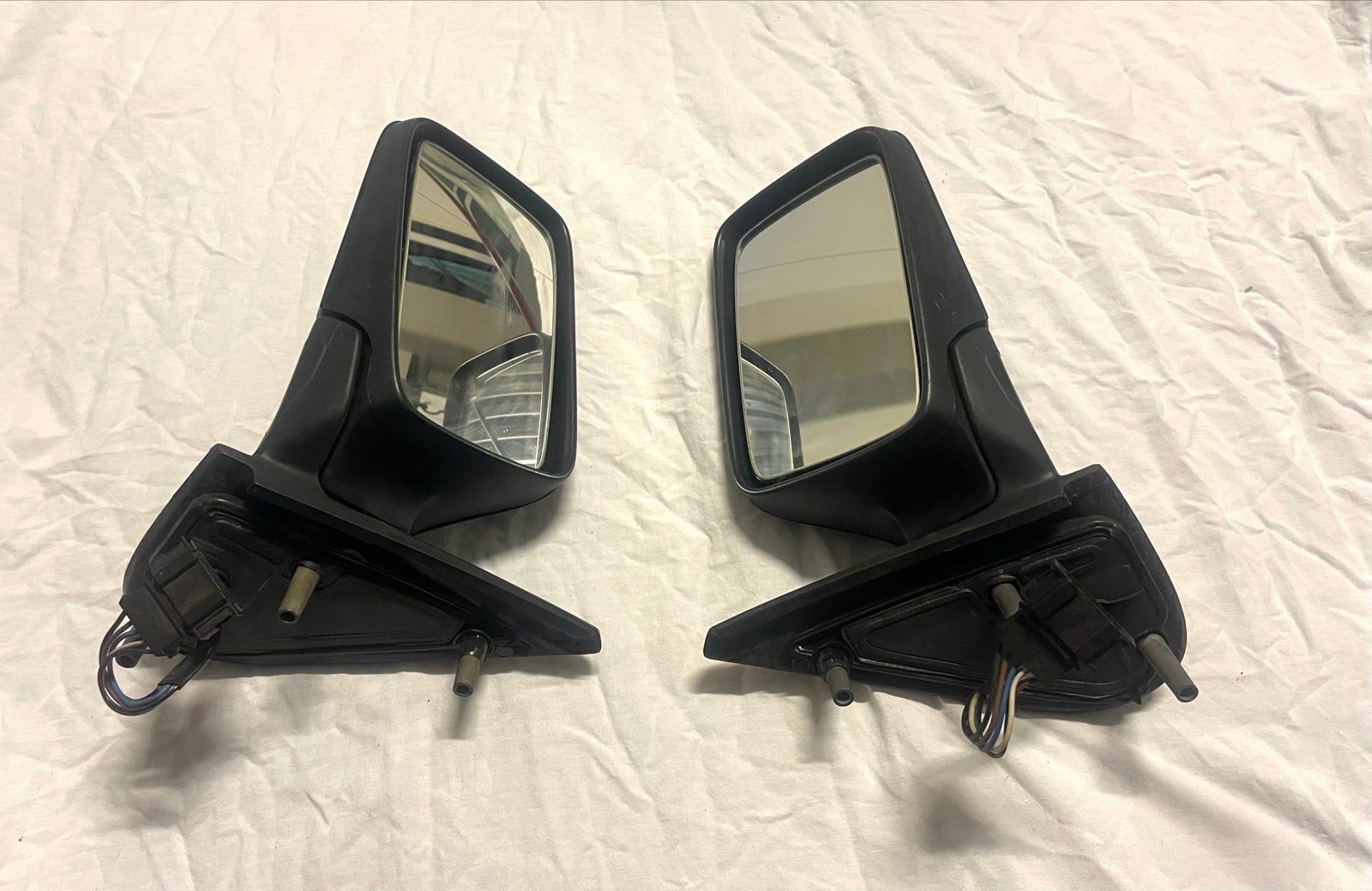VW Vento/Golf III set elektrische buitenspiegels blauw, Ophalen of Verzenden, Gebruikt, Volkswagen