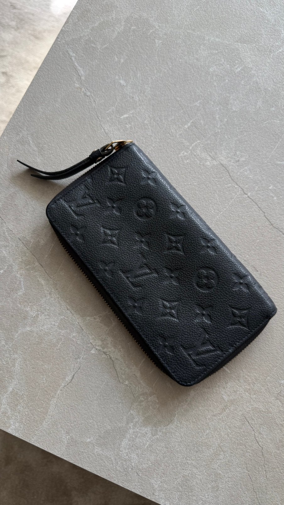 Louis Vuitton Monogram Empreinte Portemonnee Zippy, Ophalen of Verzenden, Gebruikt, Zwart, Overige merken