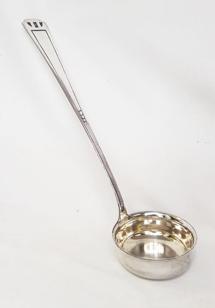 Pollepel zilver Jugendstil., Antiek en Kunst, Ophalen of Verzenden