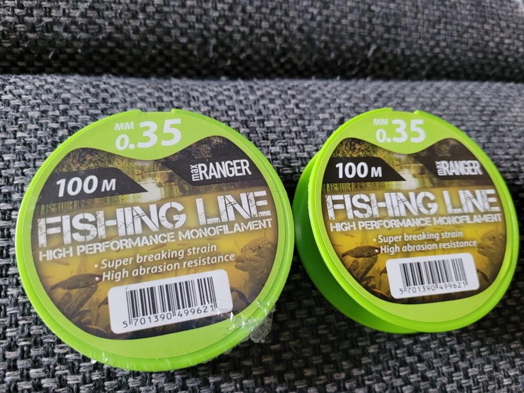 2 x fishing line 0.35 Mm 1 is open, Ophalen of Verzenden