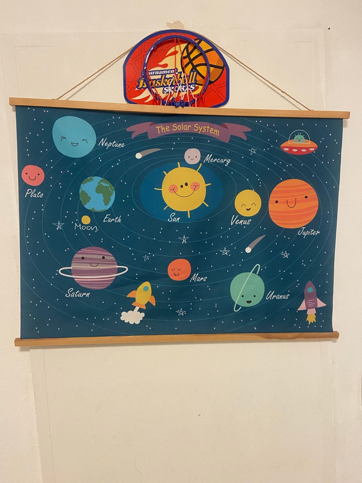 Educatieve poster zonnestelsel voor kinderen, Ophalen of Verzenden, Zo goed als nieuw, Ontdekken