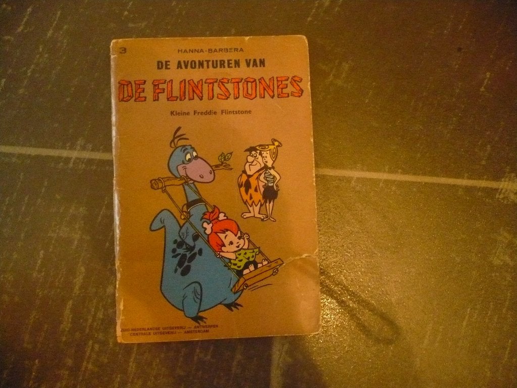 1 stripboek en 8 poppetjes van de flintstones, Verzamelen, Ophalen, Overige figuren, Gebruikt, Beeldje of Figuurtje