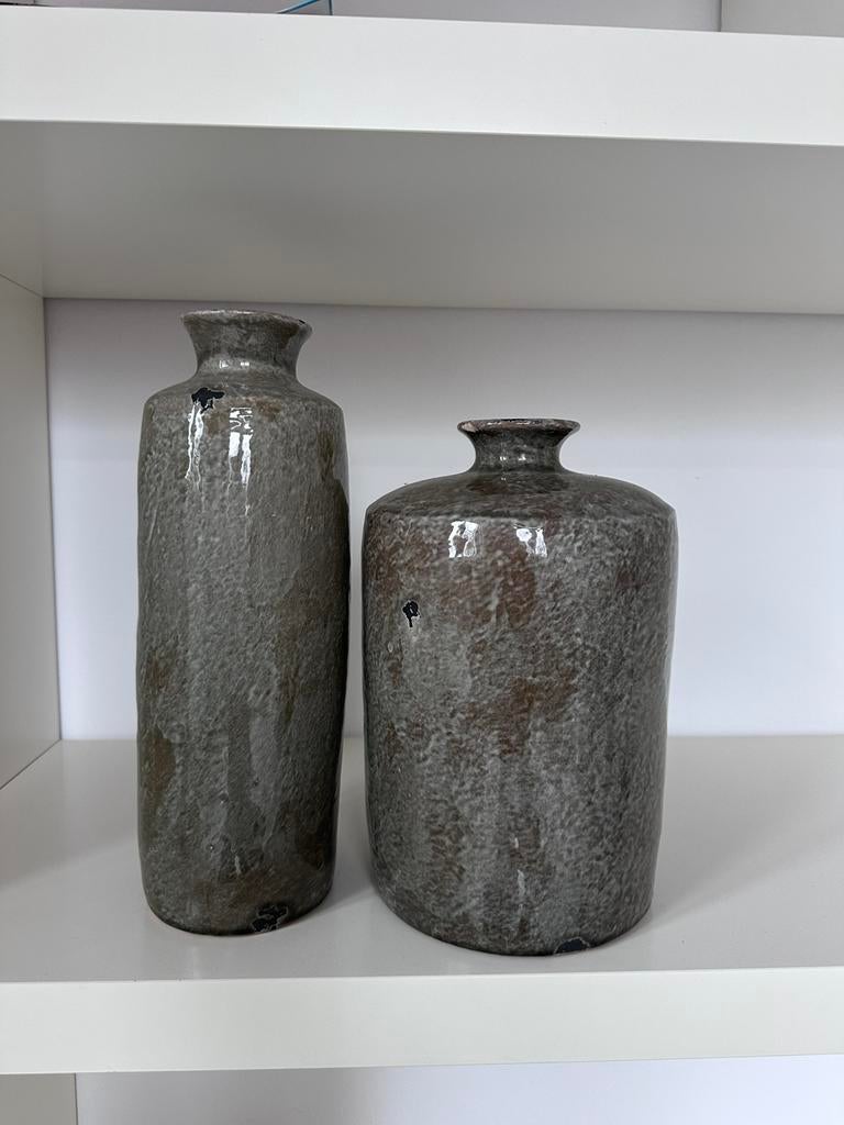 2 mooie brynxz kruiken, Ophalen, Overige kleuren, Minder dan 50 cm, Glas