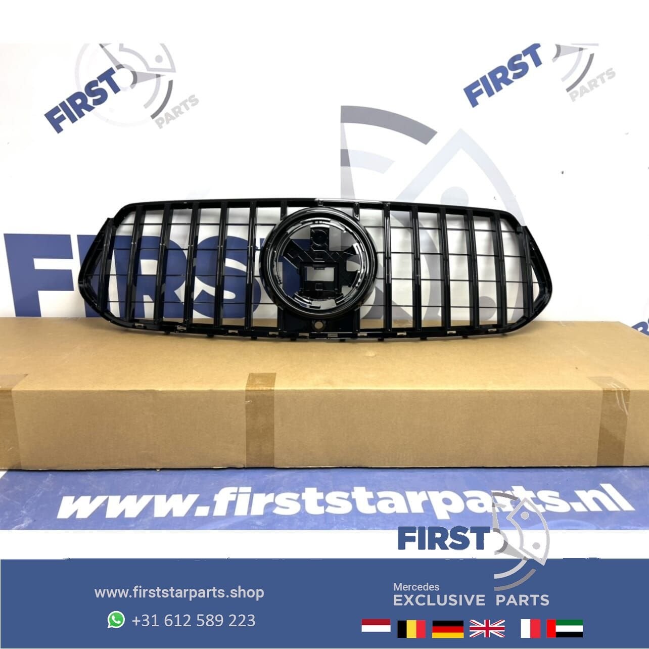 W167 C167 GLE AMG GT GRIL 2019-2022 ZWART/CHROME PANAMERICAN, Gebruikt, -, Ophalen of Verzenden, -