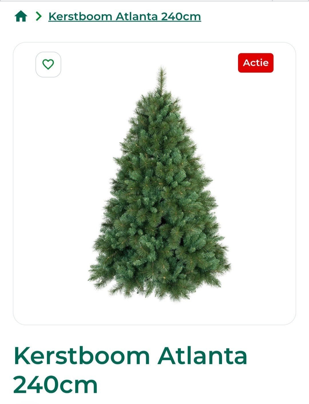 Kerstboom Atlanta van de Cranenbroek 240 cm., Ophalen