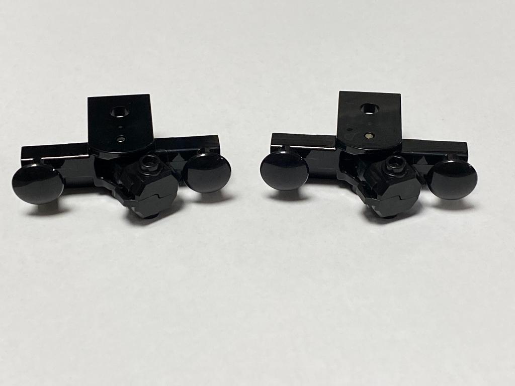 Partij 2x nieuwe zwarte Lego trein buffers met magneten, Overige thema's, Lego, Nieuw, Ophalen of Verzenden