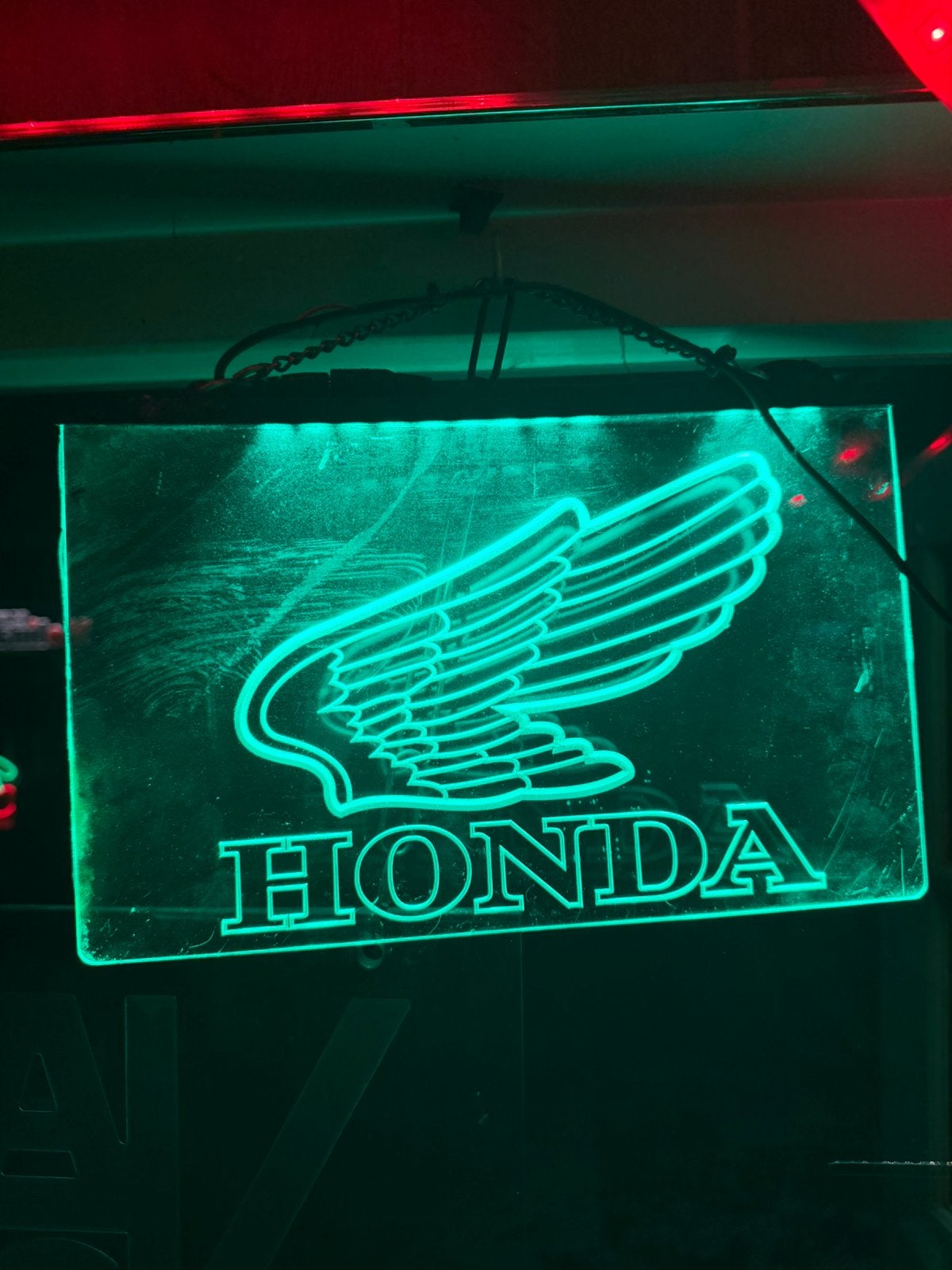 Honda neon reclame bord, Ophalen of Verzenden, Zo goed als nieuw, Lichtbak of (neon) lamp