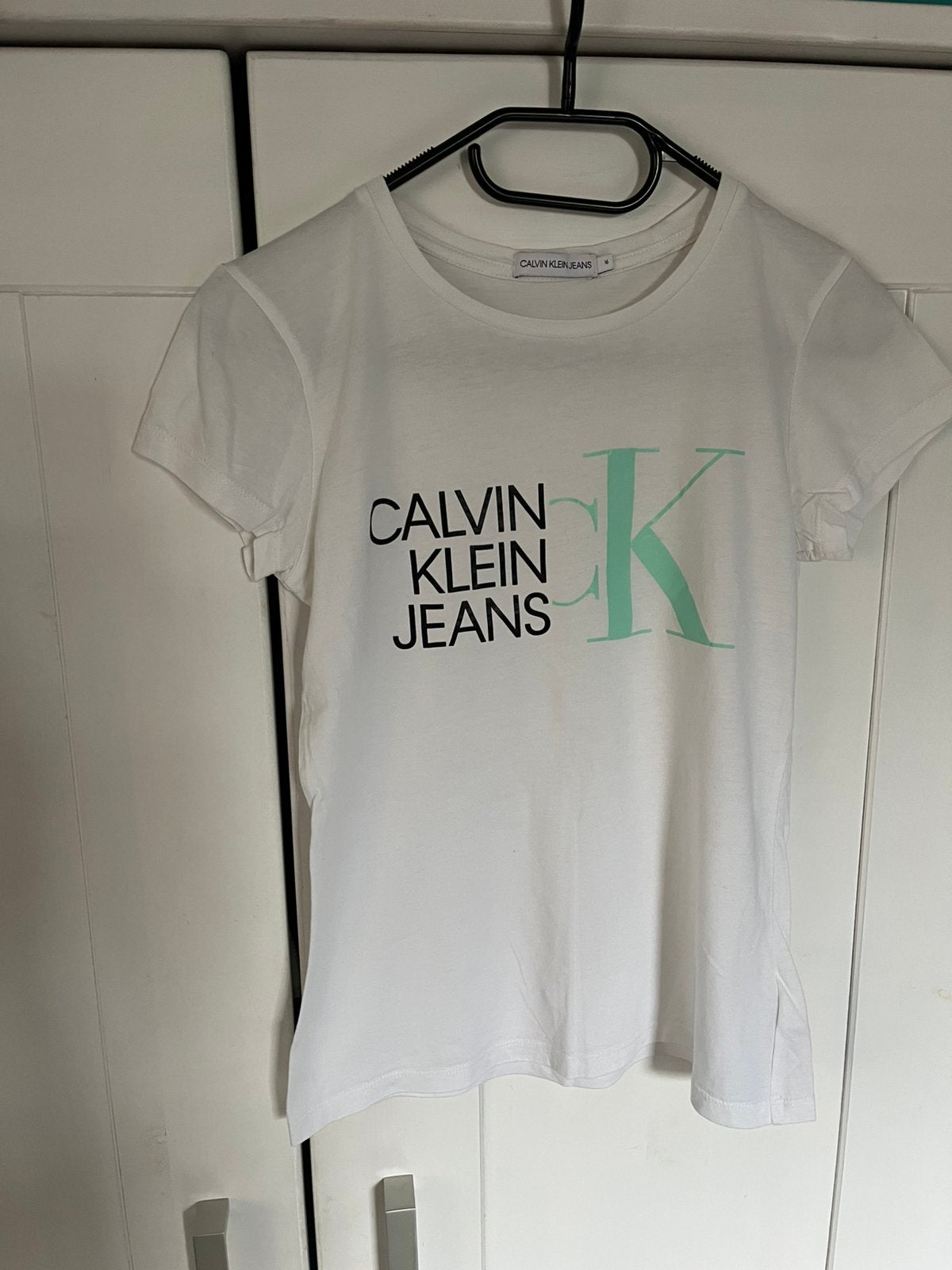 Calvin klein wit shirt maat 176, Ophalen of Verzenden, Gebruikt, Meisje, Shirt of Longsleeve