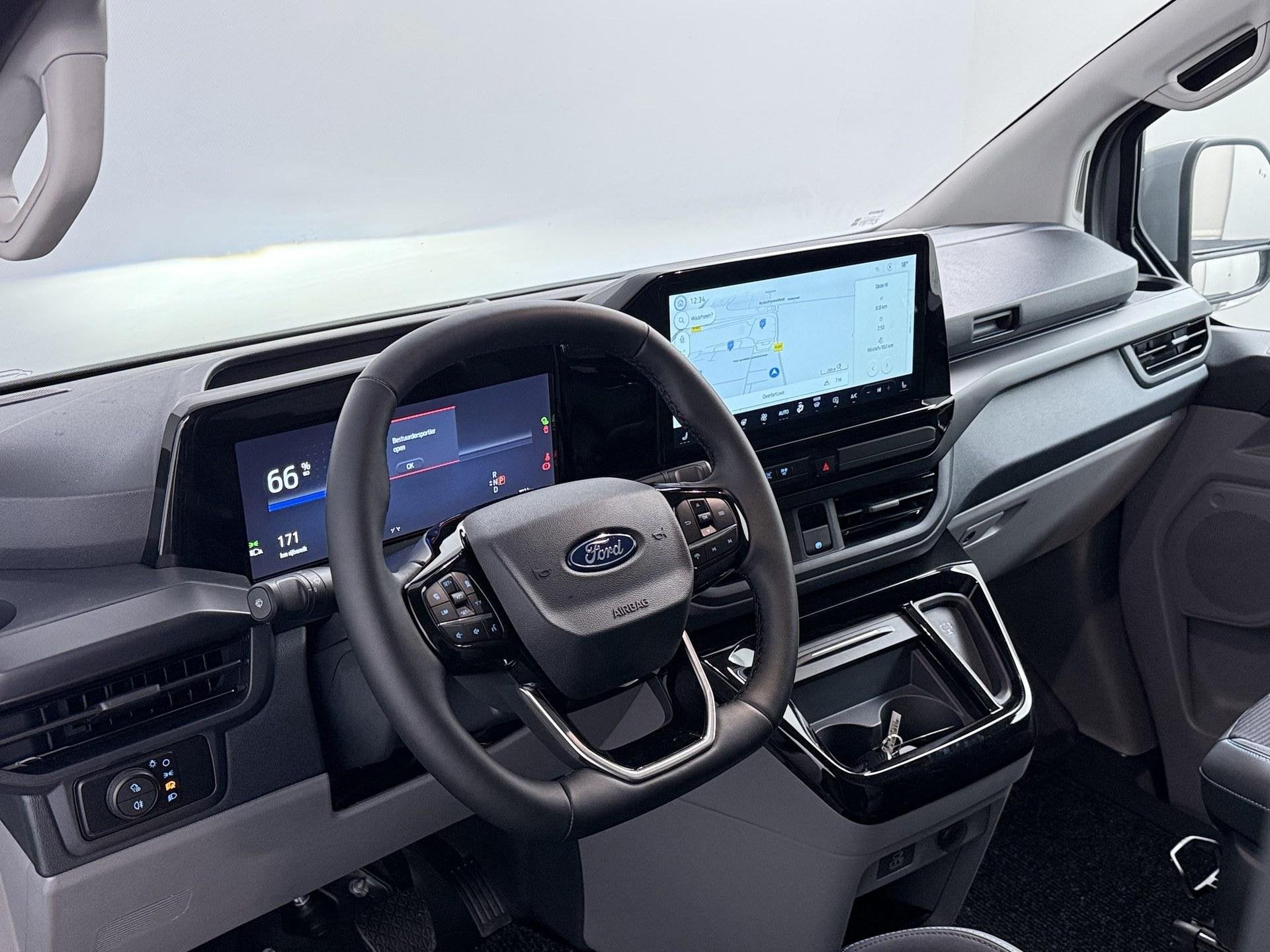 Ford E-Transit Custom 320 L2H1 Sport | Adaptief Cruise Contr, Automaat, 470 min, 218 pk, Nieuw