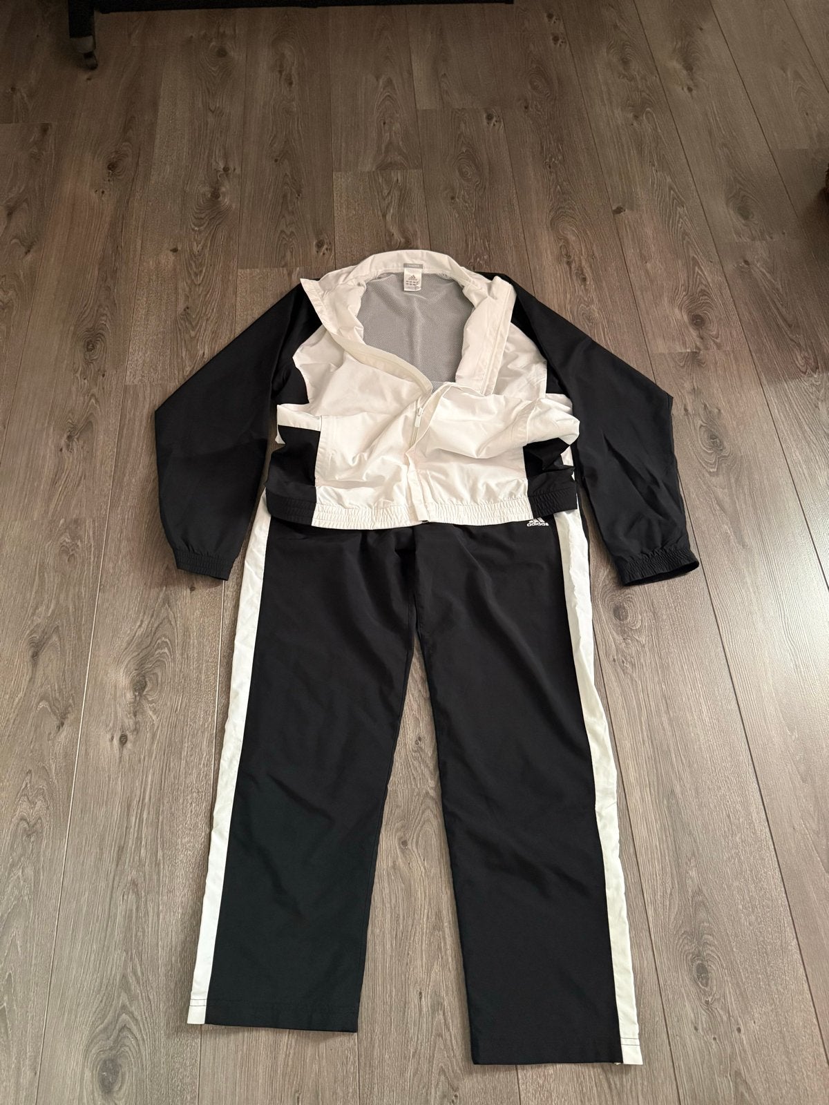 VINTAGE, Adidas trainingspak zwart/wit - Maat S, Zwart, Ophalen of Verzenden, Maat 36 (S), Fitness of Aerobics