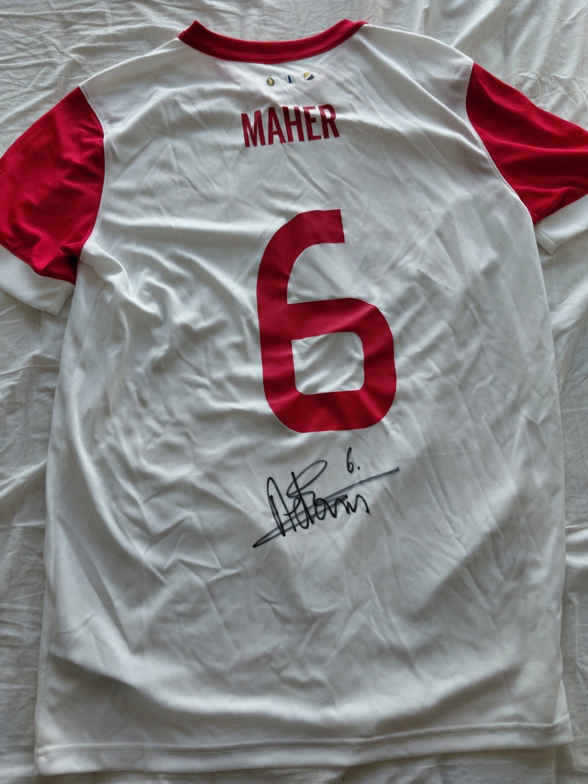 FC Utrecht Shirt 2019-2020 - Gesigneerd door Adam Maher, Maat M, Ophalen of Verzenden, Zo goed als nieuw, Shirt