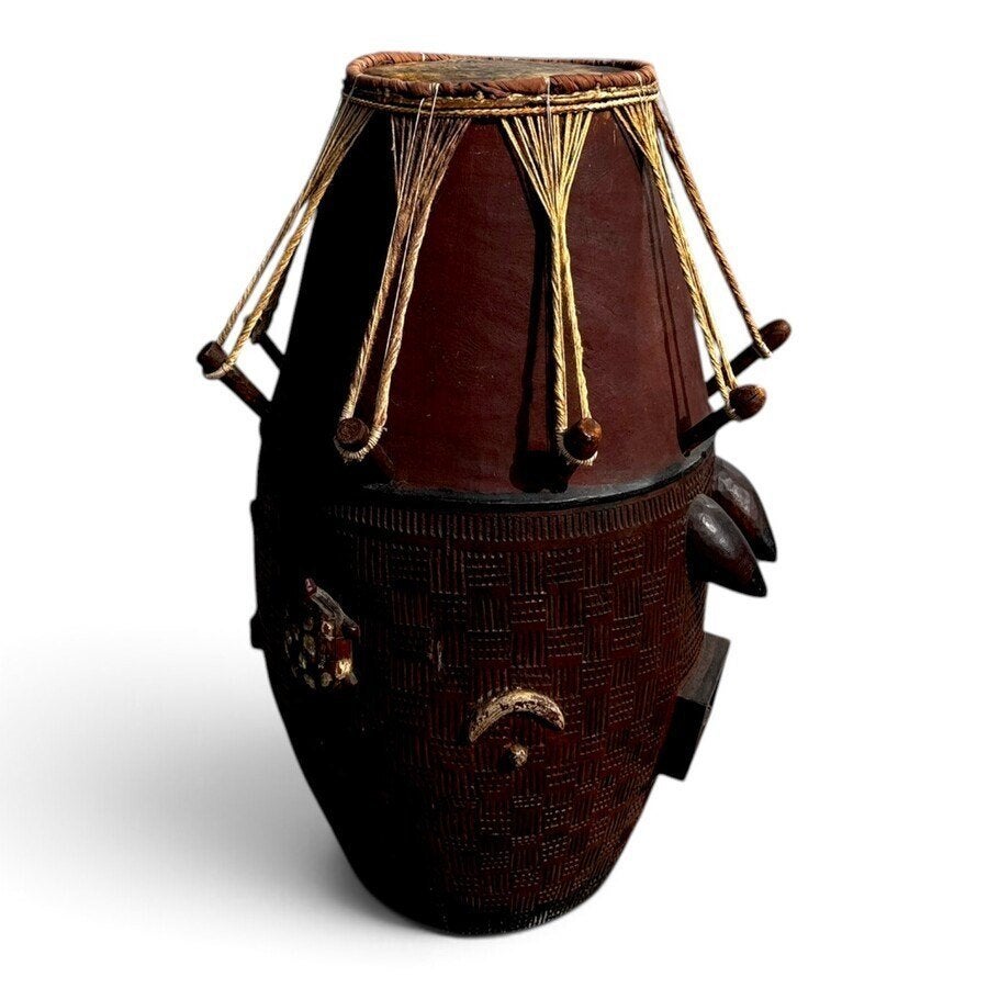 Mother Queen Breasted Drum – Afrikaanse trommel, Antiek en Kunst, Ophalen of Verzenden