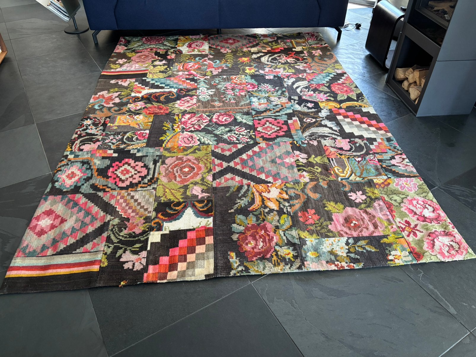 Rozenkelim, Huis en Inrichting, Stoffering | Tapijten en Kleden, Ophalen, 200 cm of meer, Zo goed als nieuw, 200 cm of meer