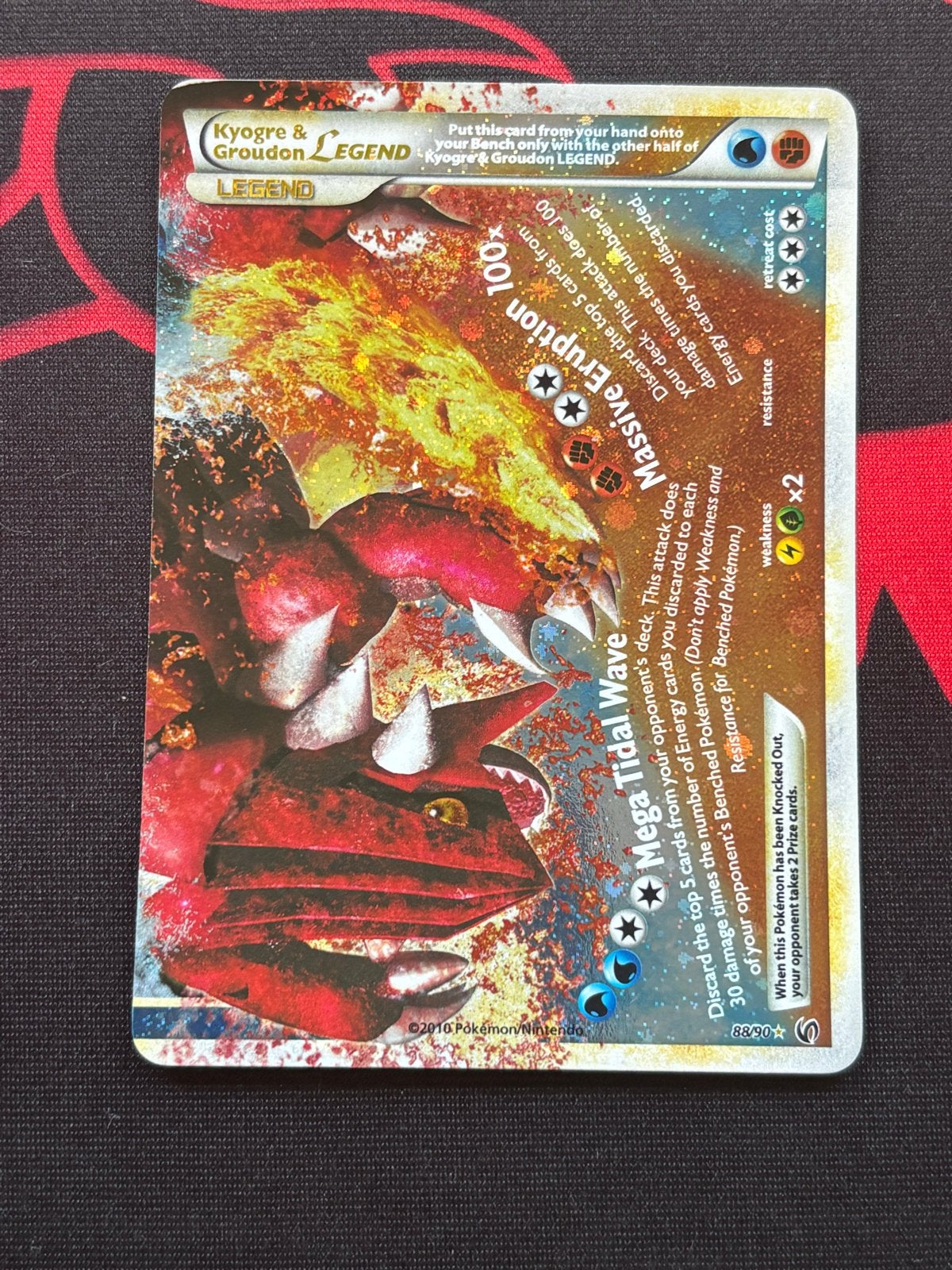 Kyogre & Groudon LEGEND Pokémon kaart, Ophalen of Verzenden, Zo goed als nieuw, Losse kaart