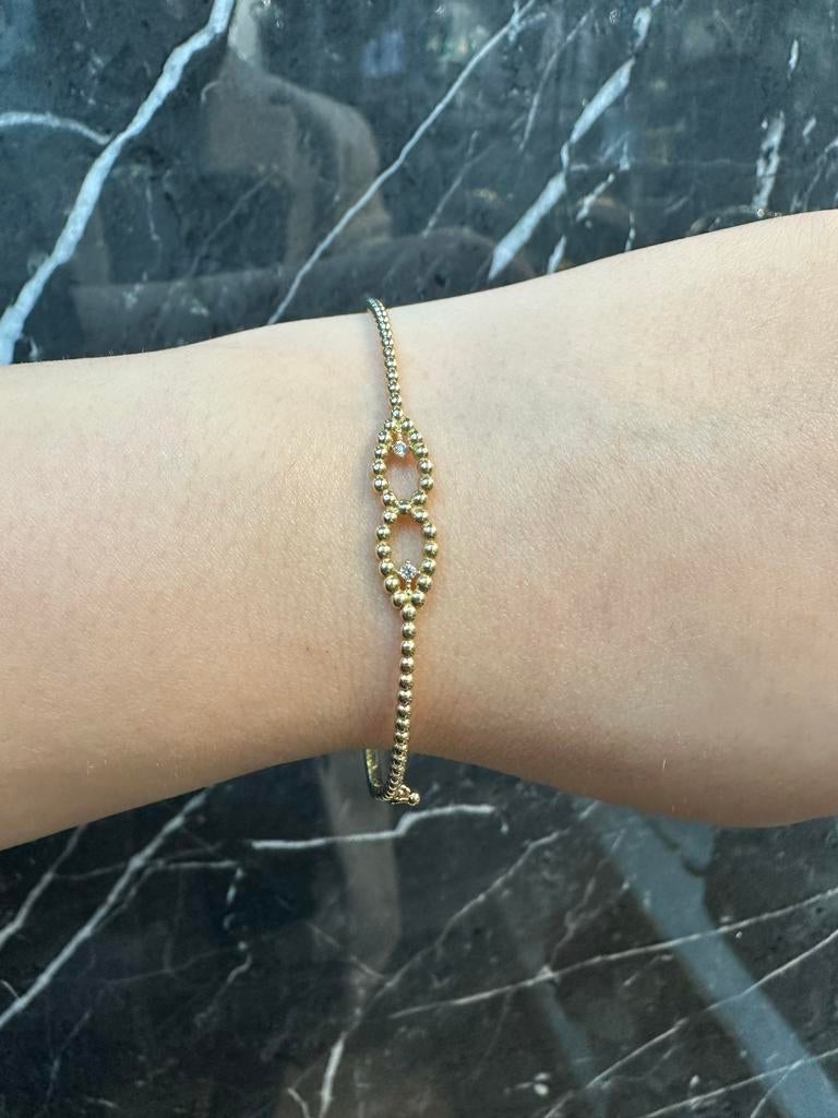 Elegante 14k Gouden Armband met Subtiele Details, Sieraden, Tassen en Uiterlijk, Armbanden, Ophalen of Verzenden, Nieuw, Goud
