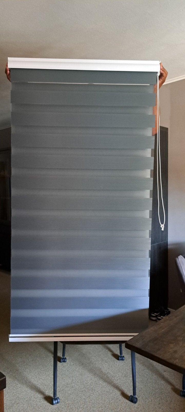 Duo rolgordijnen 2x 90 cm, Ophalen of Verzenden, Zo goed als nieuw, Grijs