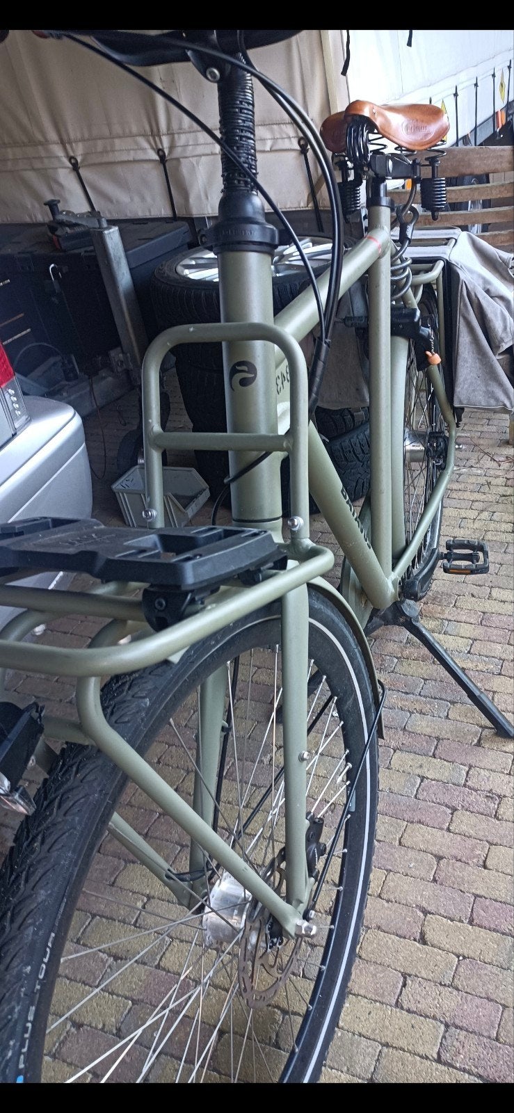 Batavus Quip Extra Cargo olijfmat 7v frame 67cm, 56 cm of meer, Ophalen, Gebruikt, Versnellingen