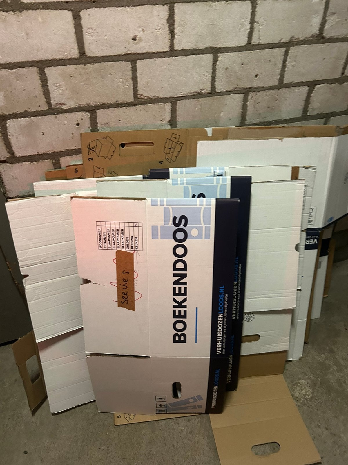 verhuisdozen, Doe-het-zelf en Verbouw, Ophalen, 40 tot 60 cm, 50 tot 75 cm, 35 tot 50 cm