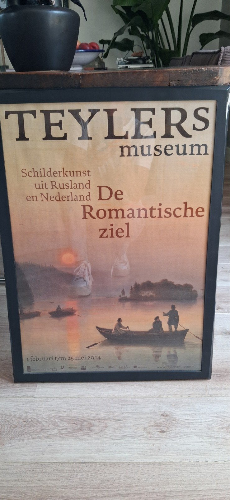 Teylers museum, poster expositie 2014, Ophalen, Kunststof, Fotolijst, Zwart