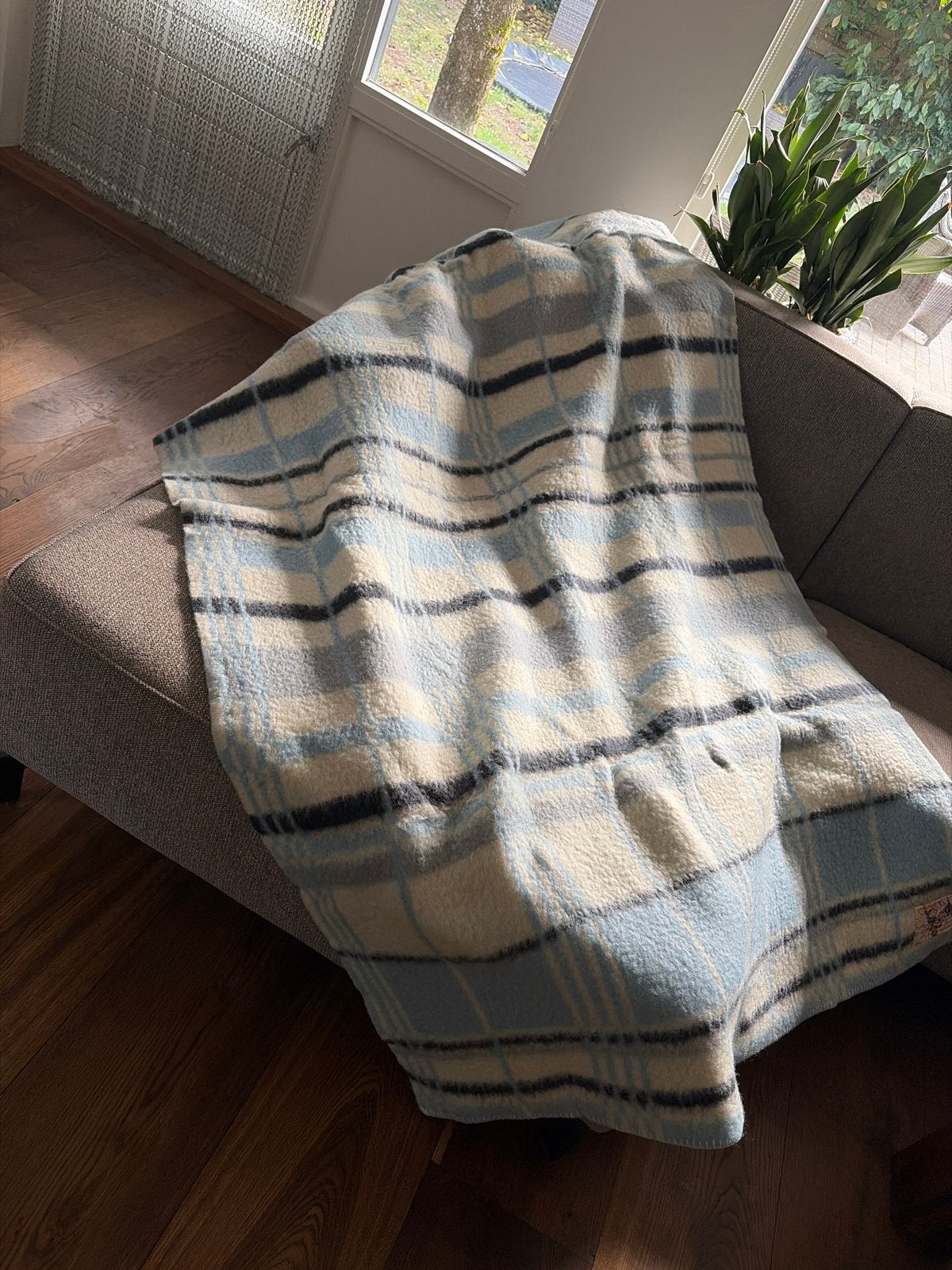 Wollen deken aabe retro vintage, Overige kleuren, Woondeken, 210 cm, Ophalen of Verzenden