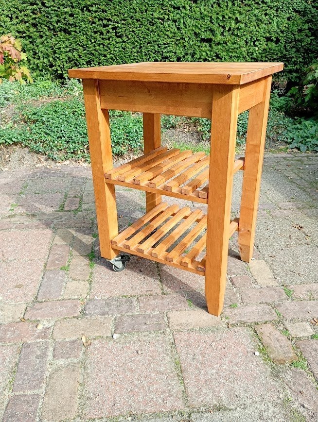 Functioneel en decoratief verrijdbaar hakblok, Ophalen, Gebruikt, Bruin, 50 tot 100 cm