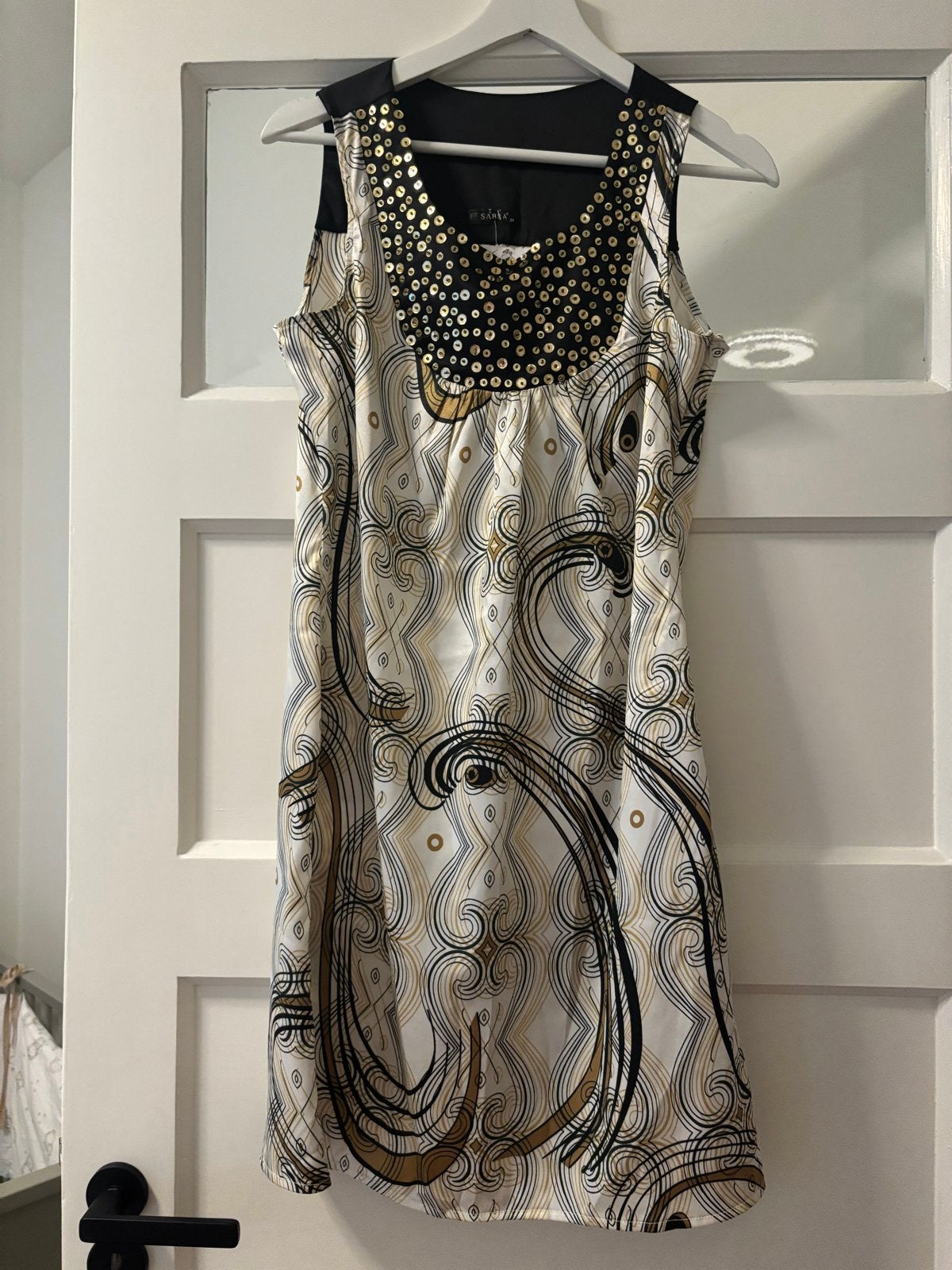 Sabra cocktailjurk met pailletten, Maat 38/40 (M), Nieuw, Boven de knie, Meerkleurig
