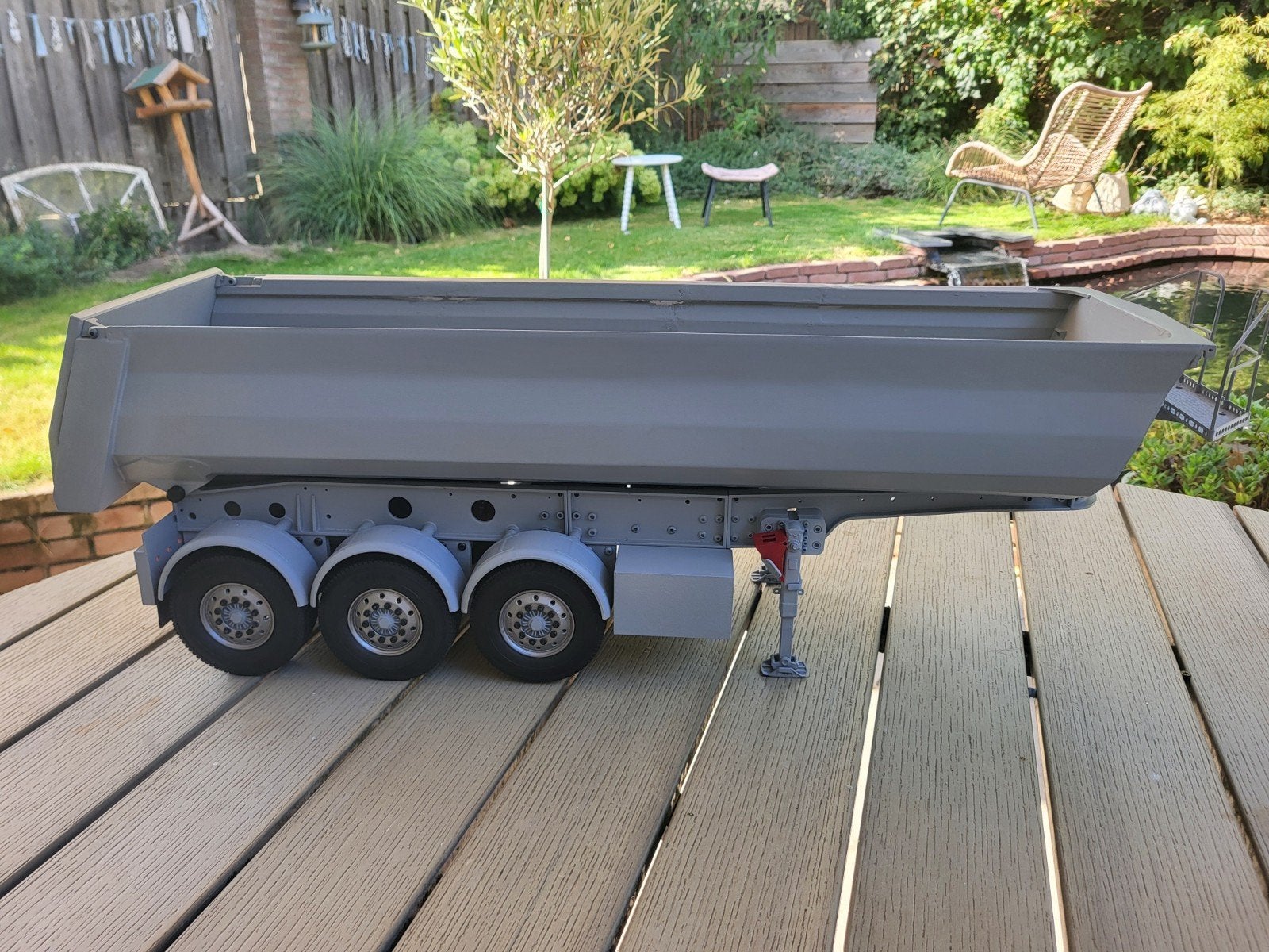 tamiya truck 3 assige kipper trailer, Elektro, Auto offroad, Schaal 1:14, Nieuw