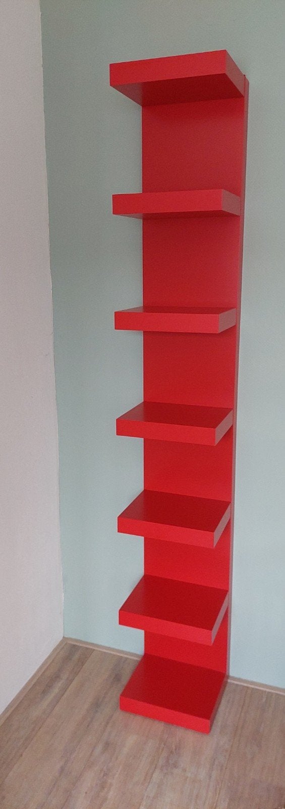 rode LACK (boeken)kast, Huis en Inrichting, Ophalen, Minder dan 50 cm, Zo goed als nieuw, 150 tot 200 cm