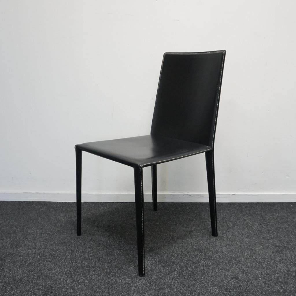 Arper Norma Design eetkamerstoelen | Leren stoelen Zwart, Huis en Inrichting, Gebruikt, -, Zwart, -