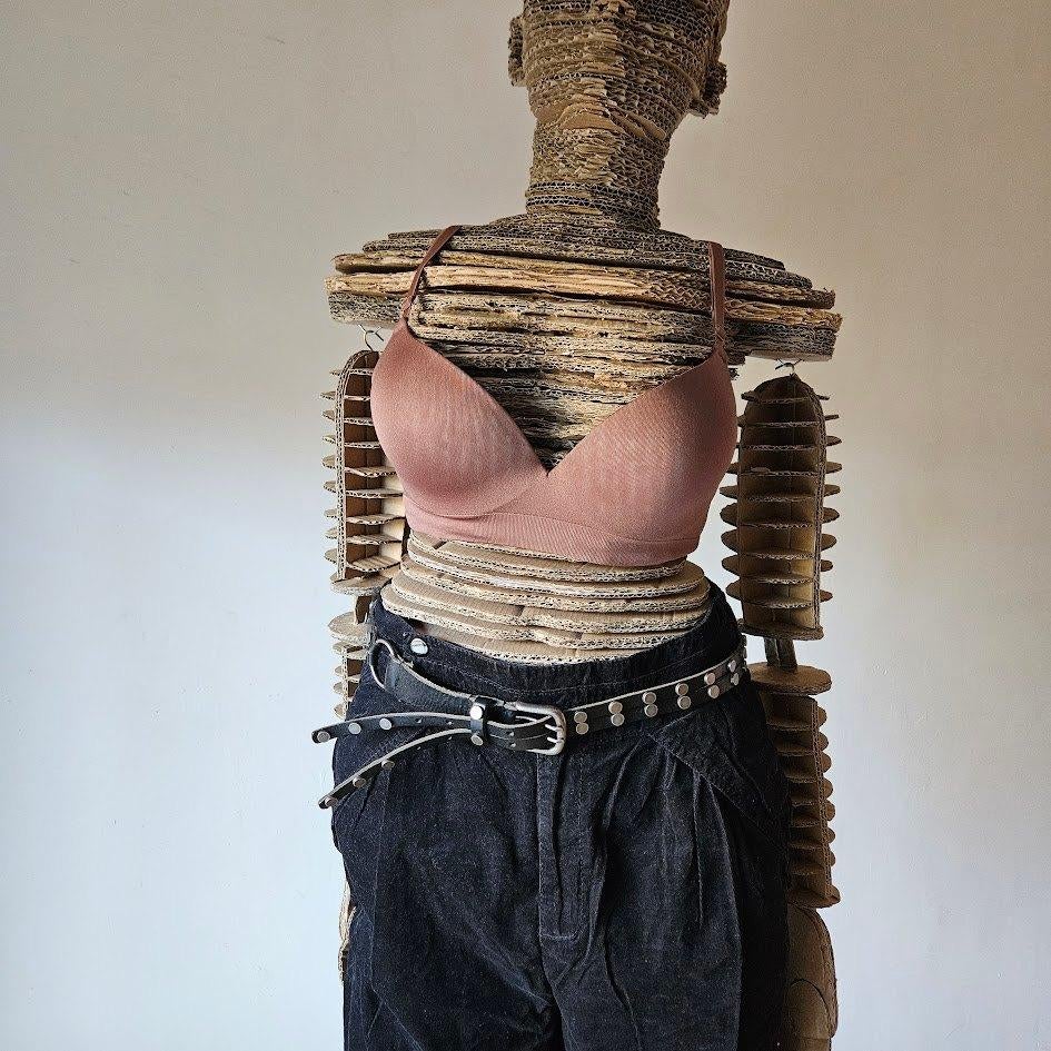 ZGAN Anna van Toor smalle dubbele leren zwarte riem mt 85, 80 tot 90 cm, Zwart, Tailleriem, Ophalen of Verzenden