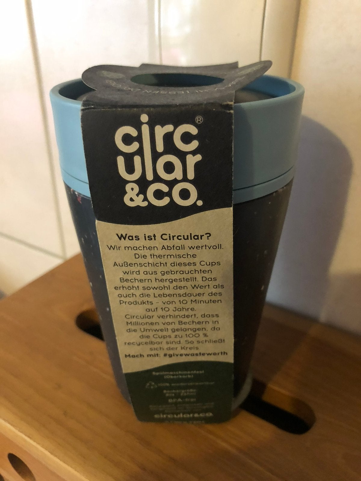 Circulair & Co koffie meeneem to go cup beker nieuw, Nieuw, Ophalen of Verzenden, Natuurlijk materiaal, Overige typen