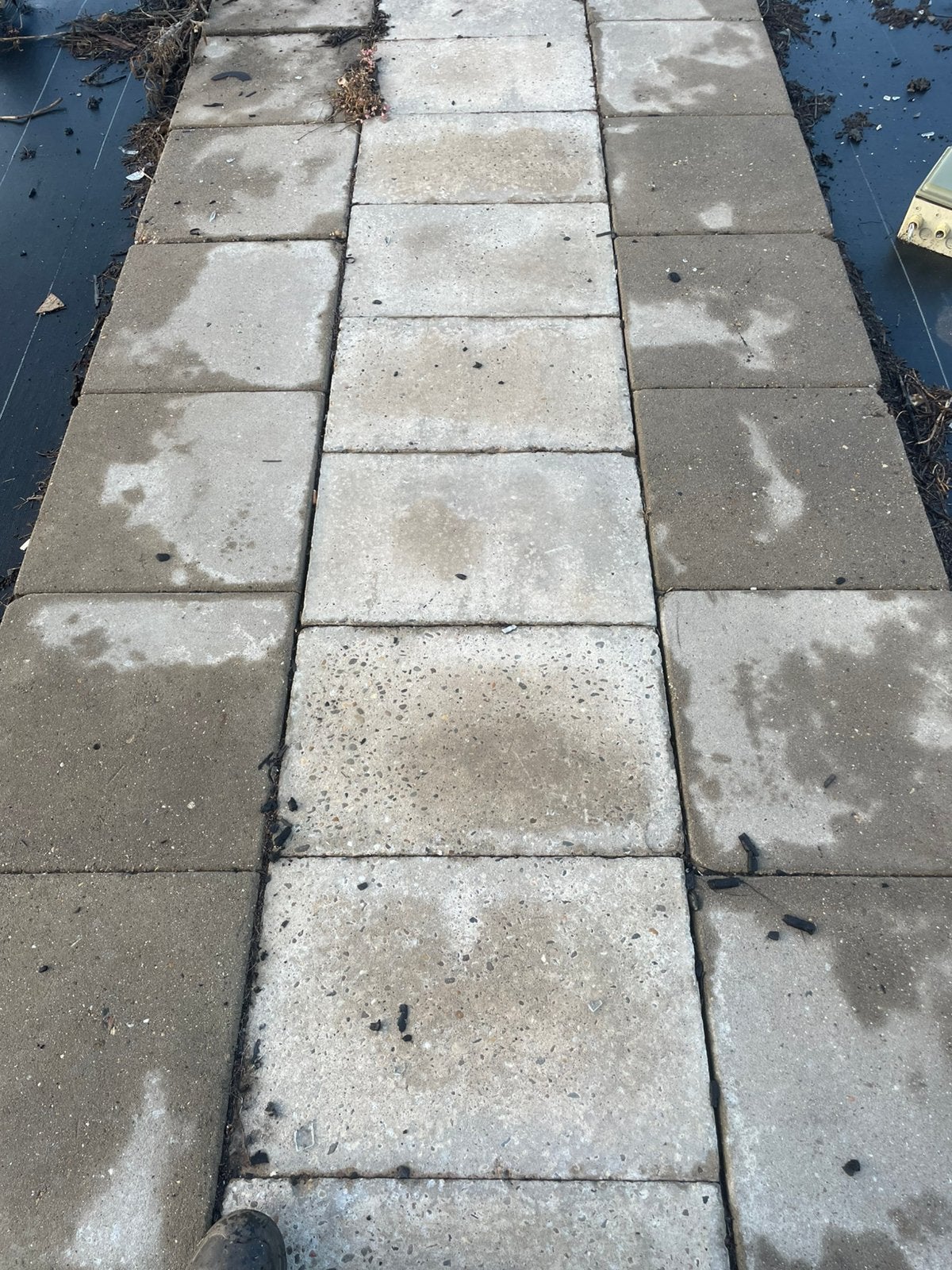 Tegels beton 50x50 8cm dik, Tuin en Terras, Tegels en Klinkers, Ophalen, Gebruikt, 10 m² of meer, Beton