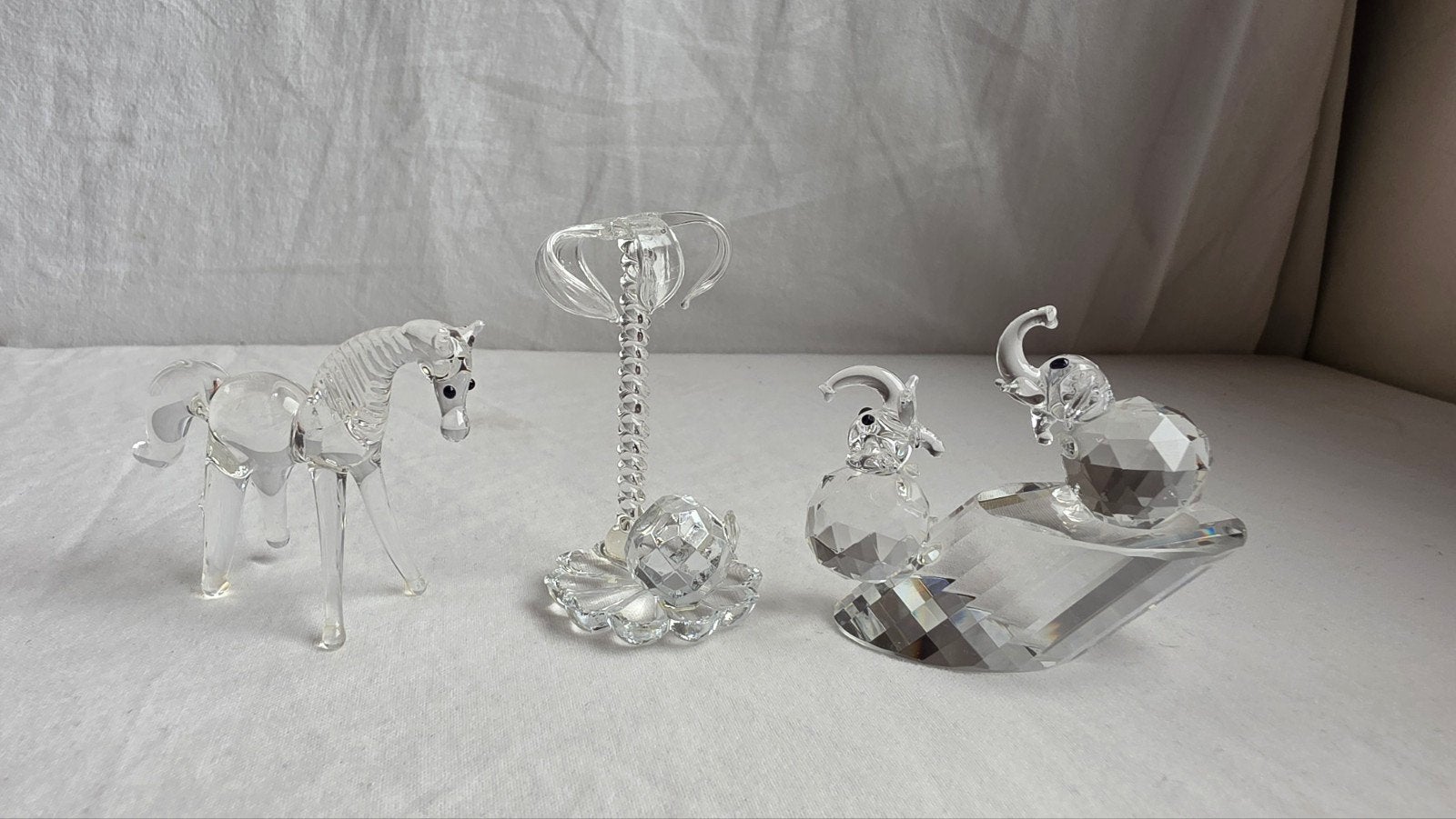 Set van 3 vintage Swarovski kristallen miniaturen - o.a. Zwa, Ophalen of Verzenden, Zo goed als nieuw, Figuurtje