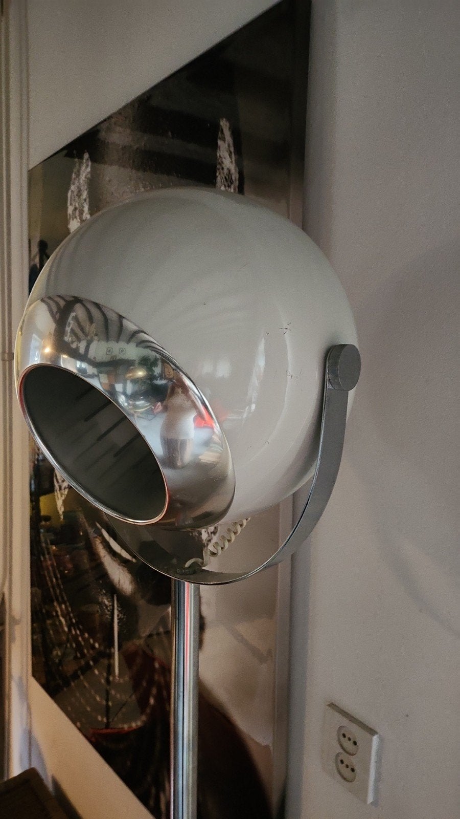 Space Age Vloerlamp - Vintage Design, 100 tot 150 cm, Metaal, Gebruikt, Space Age, Vintage, Retro